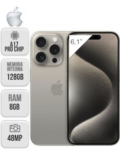 Apple : iPhone 15 Pro 128GB - Titanio natural