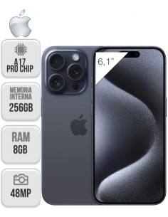 Apple : iPhone 15 Pro 256GB - azul