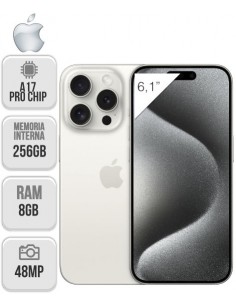 Apple : iPhone 15 Pro 256GB - Blanco