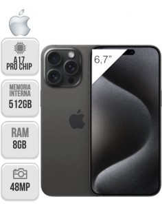 Apple : iPhone 15 Pro Max 512GB - negro