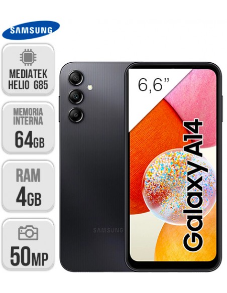 Samsung : A145 Galaxy A14 NO EU 4/64GB - negro