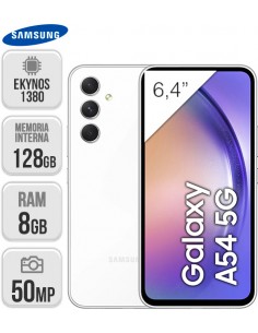 Samsung : A546 Galaxy A54 5G 8/128GB - blanco
