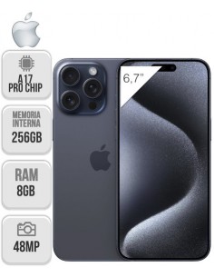 Apple : iPhone 15 Pro Max 256GB - azul