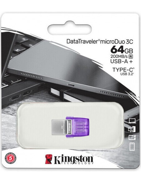 Kingston : Pendrive microDuo 3C 64GB (blíster)