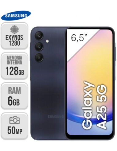 Samsung : A256 Galaxy A25 5G 6/128GB - negro