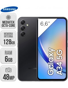 Samsung : A346 Galaxy A34 5G 6/128GB - grafito