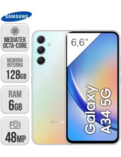 Samsung : A346 Galaxy A34 5G 6/128GB - plata