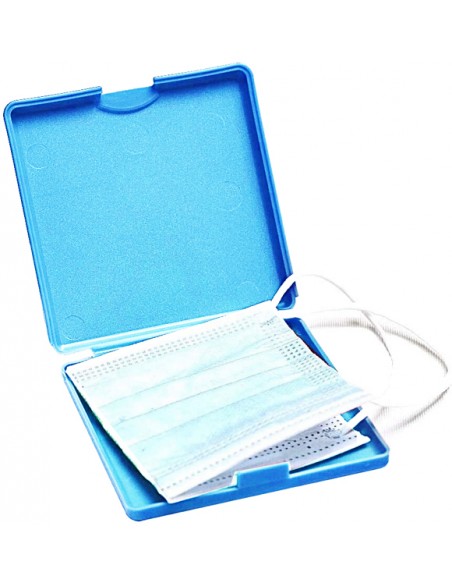 Estuche rígido de mascarilla - azul