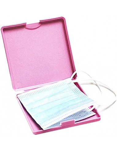 Estuche rígido de mascarilla - rosa