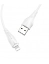 Borofone : Cable de datos BX18 (USB-A / Lightning) 2m - blanco (blíster)