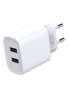 XO : Cargador de red CE02C (2 x USB-A 2.1A) - blanco (blíster) 2