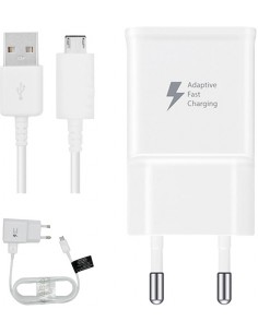 Samsung : Cargador de red EP-TA20EWE QuickCharge 2.0 (USB-C 2A blanco) (blíster) 2