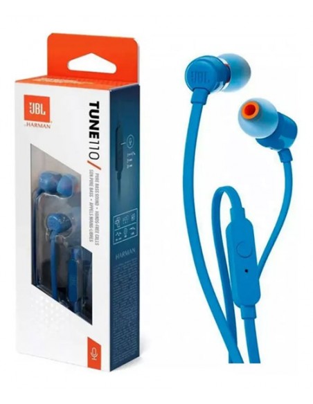 JBL : Auricular Bluetooth T110 - azul (blíster)