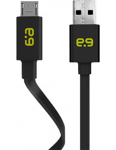 PureGear : Cable de datos Flat microUSB - negro (blíster)