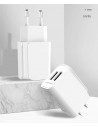 XO : Cargador de red L35 (2 x USB-A 2.1A) - blanco (blíster)