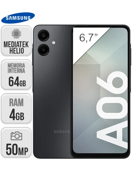 Samsung : A065 Galaxy A06 NO EU 4/64GB - negro