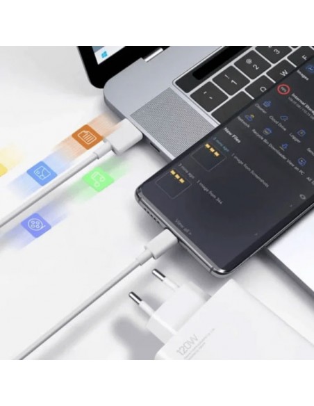 Xiaomi : Cargador de red 120W MDY-14-EE (USB-A / USB-C) - blanco (blíster)