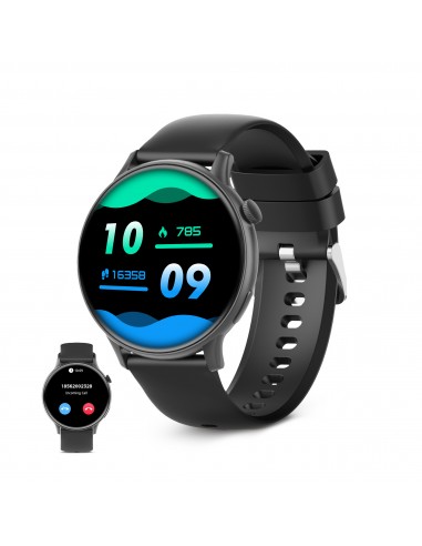 Ksix : Smartwatch Core 2, Pantalla AMOLED 1,43", Aut. 5 días, Modos deporte y salud, Llamadas, Asistentes de voz, Negro
