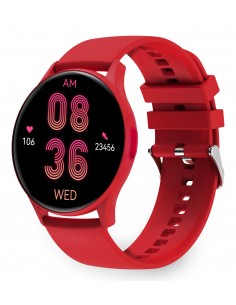 Ksix : Smartwatch Core, Pantalla AMOLED 1.43", Aut. 5 días, Modos deporte y salud, Llamadas, Asistentes de voz, Sumergible, Rojo