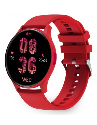 Ksix : Smartwatch Core, Pantalla AMOLED 1.43", Aut. 5 días, Modos deporte y salud, Llamadas, Asistentes de voz, Sumergible, Rojo