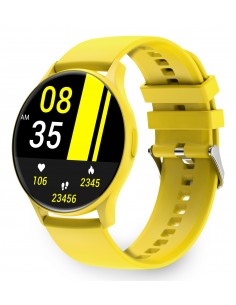 Ksix : Smartwatch Core, Pantalla AMOLED 1,43", Aut. 5días, Modos deporte y salud, Llamadas, Asistentes voz, Sumergible, Amarillo