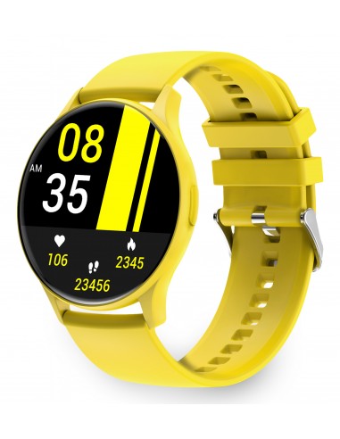 Ksix : Smartwatch Core, Pantalla AMOLED 1,43", Aut. 5días, Modos deporte y salud, Llamadas, Asistentes voz, Sumergible, Amarillo