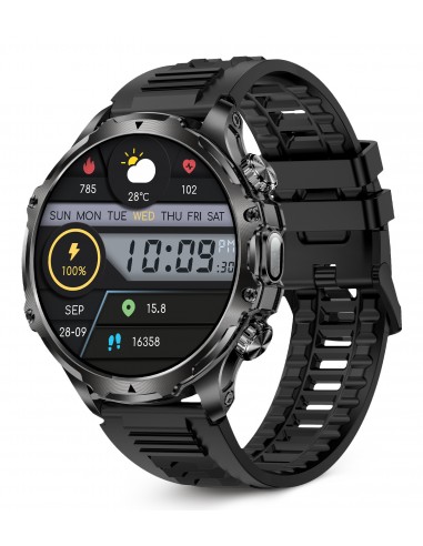 Ksix : Smartwatch KISX Venture, Pantalla XXL TFT 1,85", Aut. 10 días, Modos deporte y salud, Llamadas, Asistentes de voz, IP68,