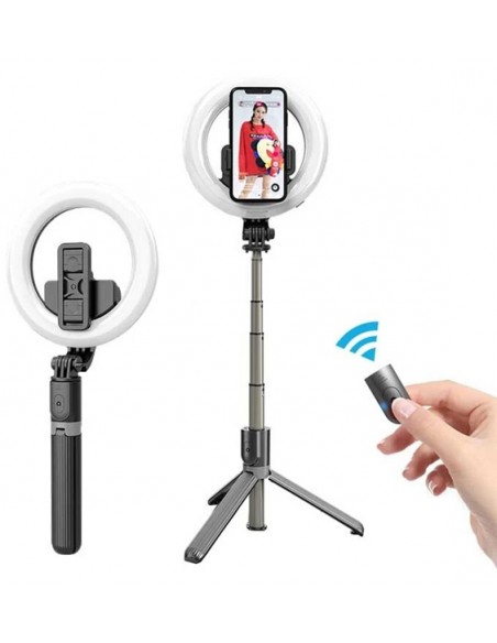 Anillo portátil de luz LED 16cm y Trípode 90cm