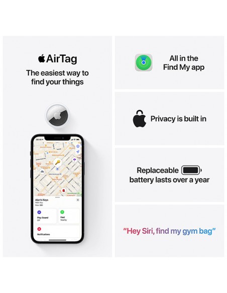 Apple : Localizador AirTag (paquete de 1) (blíster)