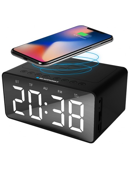 Blaupunkt : Radio Despertador Bluetooth con carga inalámbrica - negro (blíster)
