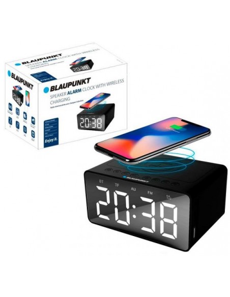 Blaupunkt : Radio Despertador Bluetooth con carga inalámbrica - negro (blíster)