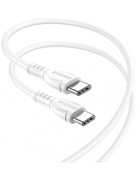 Borofone : Cable de datos BX51 (USB-C / USB-C) 60W - blanco (blíster)