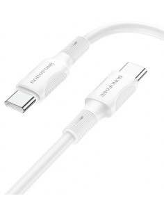 Borofone : Cable de datos BX80 (USB-C / USB-C) 60W - blanco (blíster) 2
