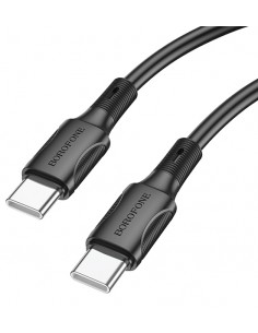 Borofone : Cable de datos BX80 (USB-C / USB-C) 60W - negro (blíster) 2