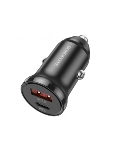 Borofone : Cargador de coche BZ18A (1 x USB-C 20W / 1 x USB-A 18W) - negro (blíster) 2