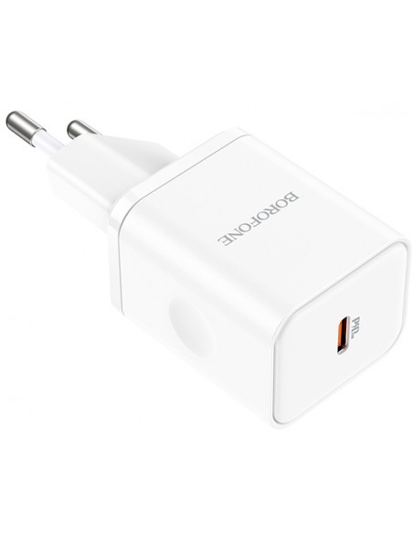 Borofone : Cargador de red BN6 QuickCharge 3.0 (1 x USB-C) 20W - blanco (blíster)