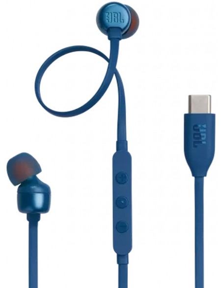 JBL : Manos libres con cable T310C (USB-C) - azul (blíster)