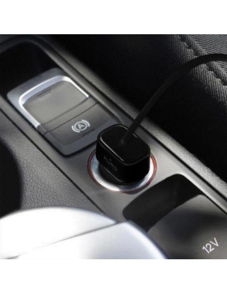 Puro : Cargador de coche microUSB 1A - negro (blíster)