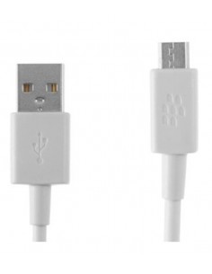 BlackBerry : Cable de datos ASY-31296-003 Blanco (microUSB) (bulk)