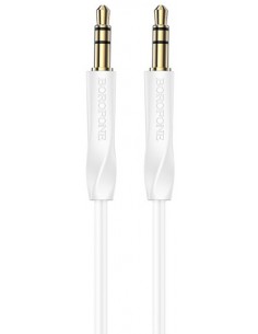 Borofone : Adaptador audio BL16 jack 3.5mm (macho - macho) - blanco (blíster) 2