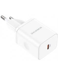 Borofone : Cargador de red BN6 QuickCharge 3.0 (1 x USB-C) 20W - blanco (blíster)