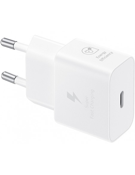Samsung : Cargador de red EP-T2510 QuickCharge 25W (1 x USB-C) - blanco (blíster)