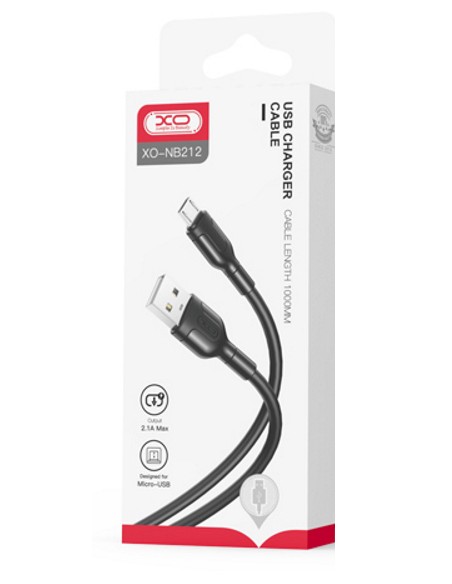 XO : Cable de datos NB212 (USB-A / USB-C) - negro (blíster)