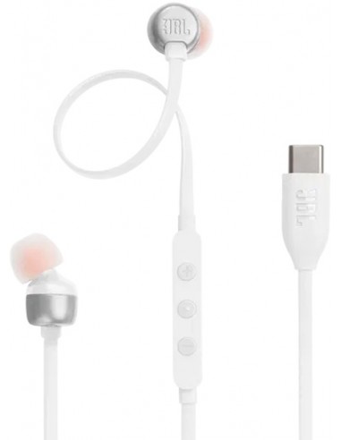 JBL : Manos libres con cable T310C (USB-C) - blanco (blíster)