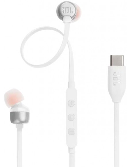 JBL : Manos libres con cable T310C (USB-C) - blanco (blíster)
