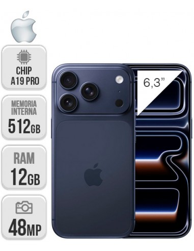 Apple : iPhone 17 Pro 512GB - Azul oscuro