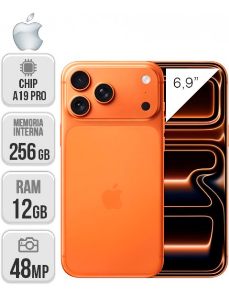 Apple : iPhone 17 Pro Max 256GB - Naranja cósmico