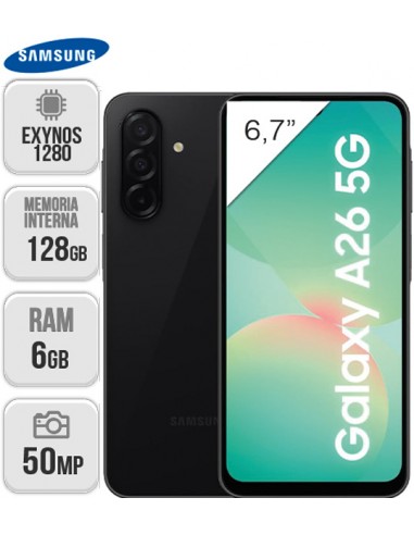 Samsung : A266 Galaxy A26 5G 6/128GB - negro