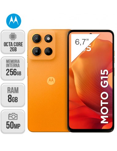 Motorola : Moto G15 4G 8/256GB - naranja