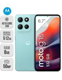 Motorola : Moto G15 4G 8/512GB - azul claro